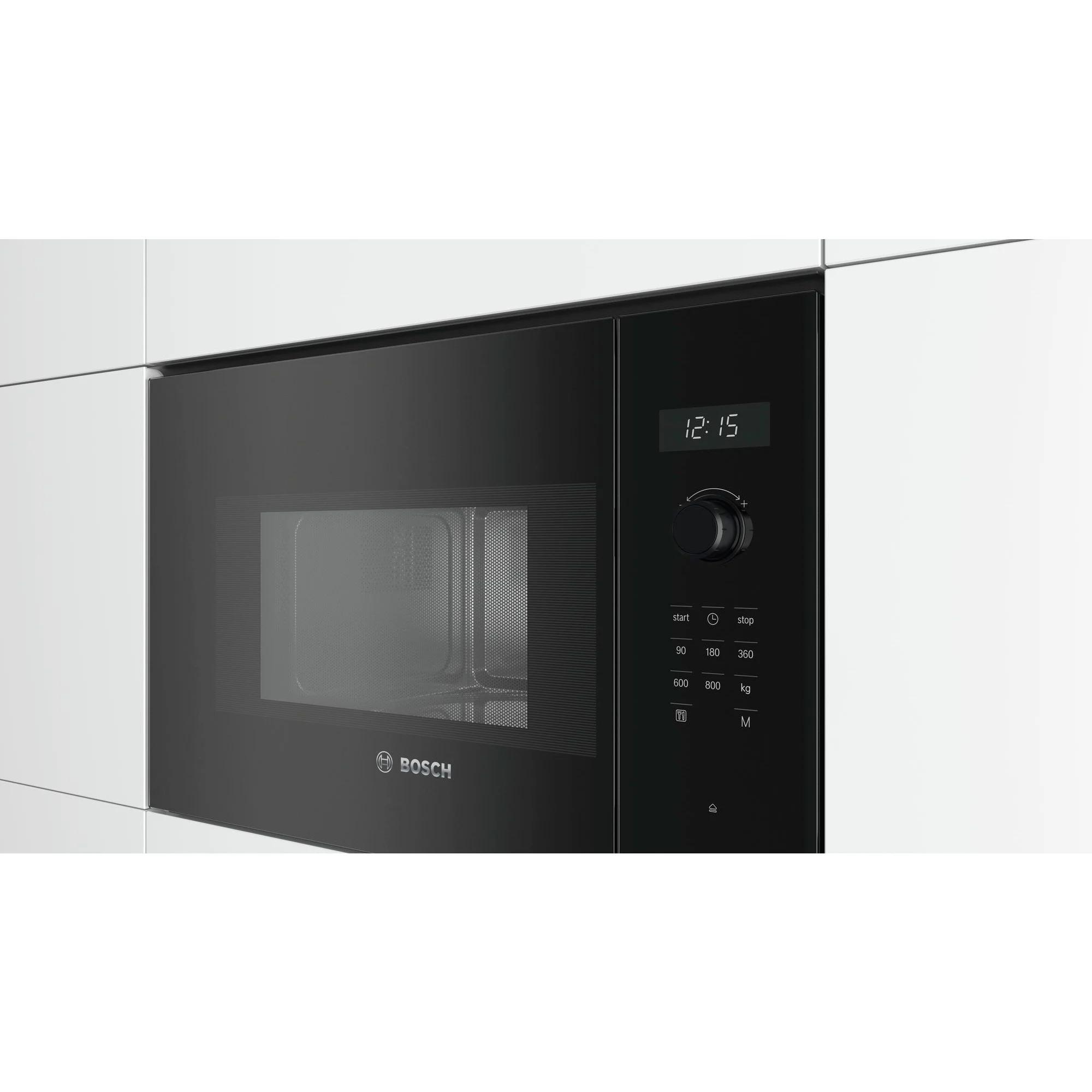 Bosch BFL524MB0 Serie 6 Einbau-Mikrowelle 20 L, 800 W, LED-Beleuchtung, 7 Automatikprogramme, schwarz