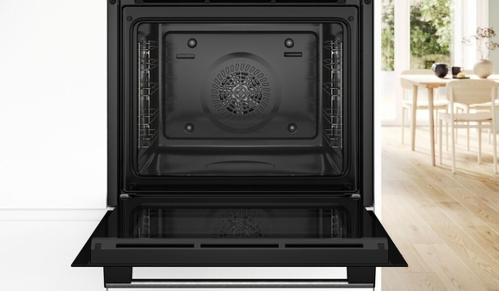 Bosch HBF133BR0 Serie 2 Einbau-Backofen (66 L, 5 Heizarten, EcoClean Direct, 3D-Heißluft, Schwarz/Edelstahl)