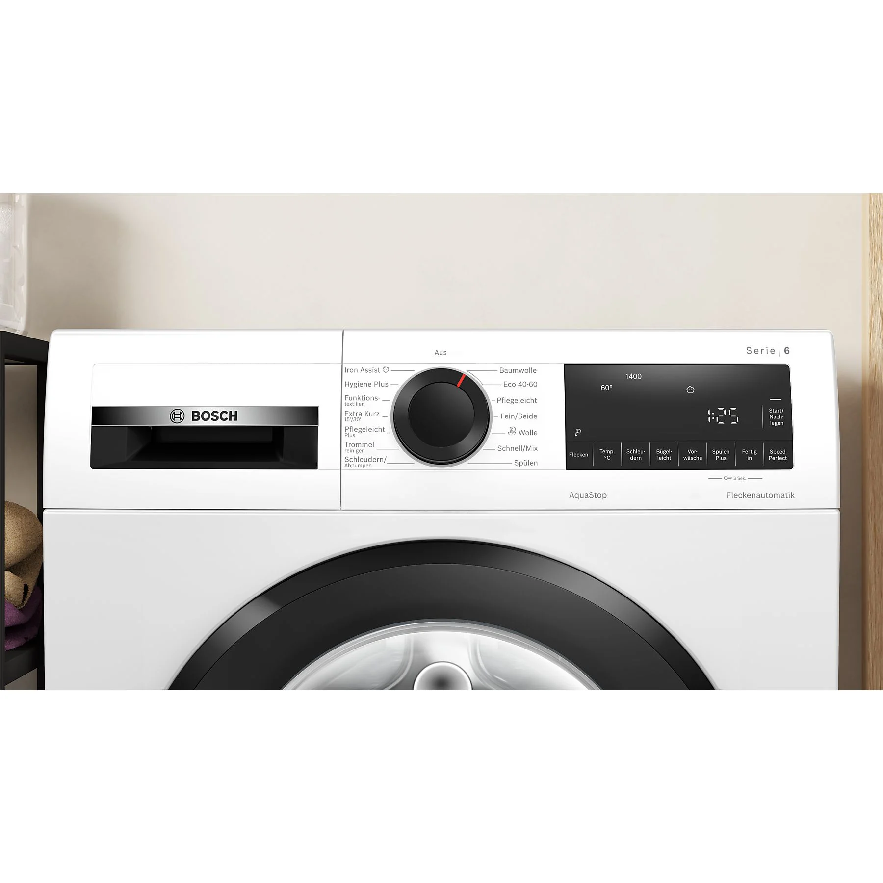 Bosch WGG244ZECO Serie 6 – 9 kg Waschmaschine, 1400 U/Min, Energieklasse A, EcoSilence Drive, ActiveWater Plus, SpeedPerfect, HygienePlus, AquaStop